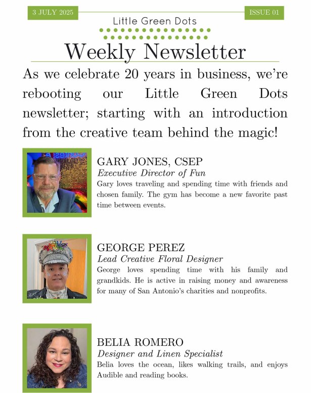 Meet the Staff of Green Dot Events (Part 1): Gary Jones, CSEP; George Perez, Belie Romero