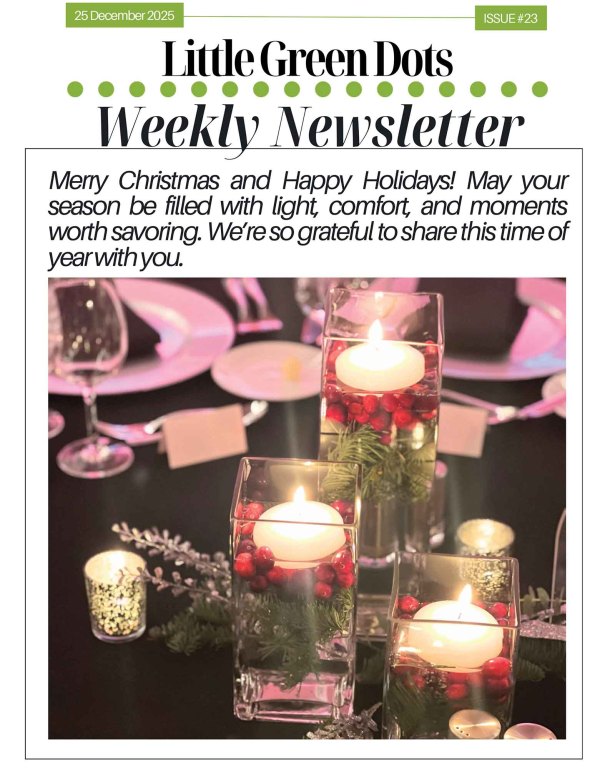 Merry Christmas and Happy Holidays! May your season be filled with light, comfort, and moments worth savoring. We're so grateful to share this time of year with you.