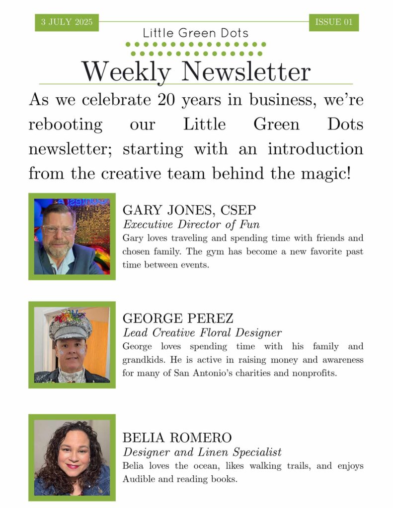 Meet the Staff of Green Dot Events (Part 1): Gary Jones, CSEP; George Perez, Belie Romero