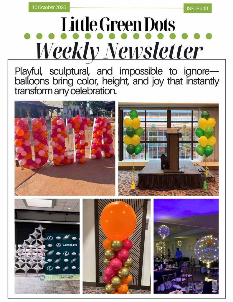 Playful, sculptural, and impossible to ignore. Balloons bring color, height, and joy that instantly transform any celebration.